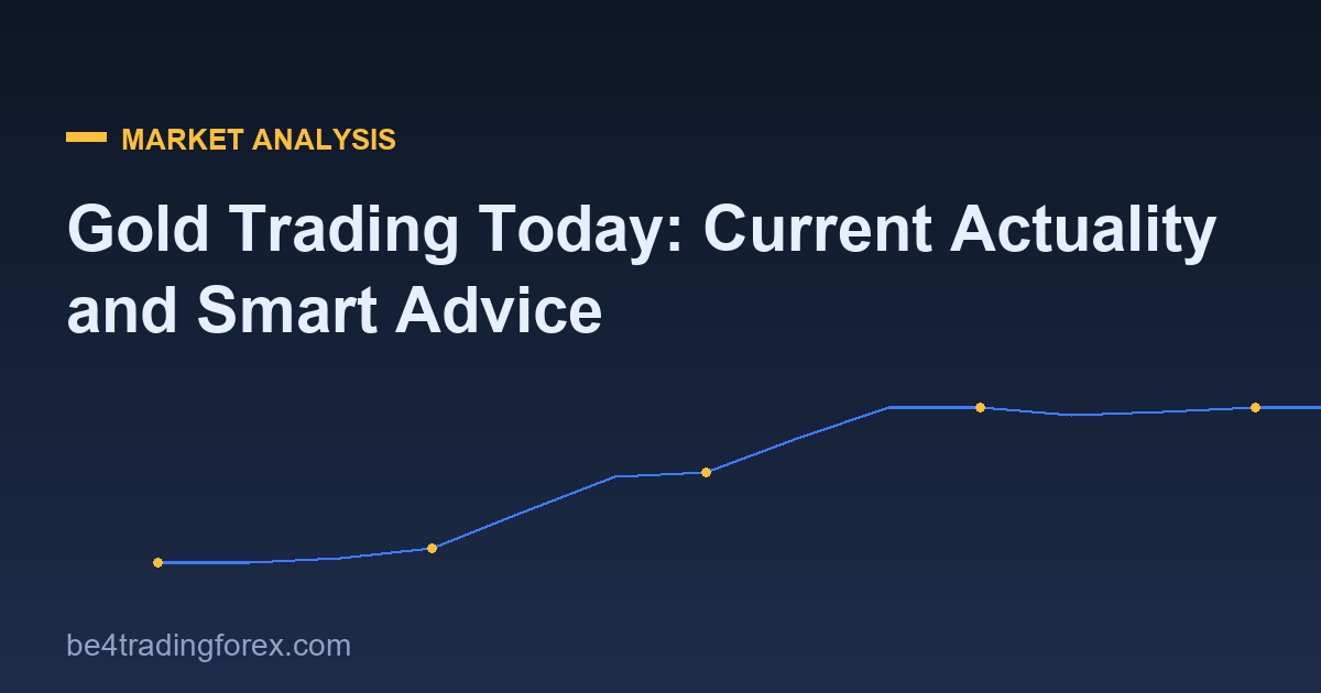 Gold Trading Today: Current Actuality and Smart Advice