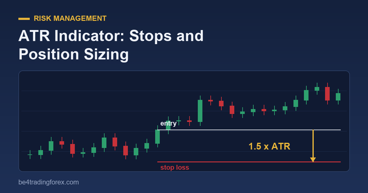 ATR stop loss placed 1.5 x ATR below the entry price