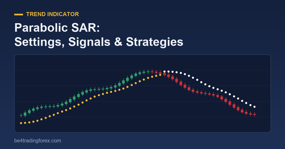 Parabolic SAR indicator dots flipping from below to above price